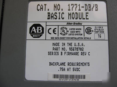 Ab plc-5/40B/e system w/ethernet & io mod. excellent 