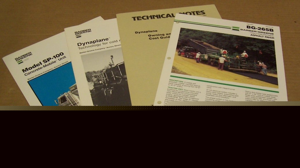 Barber greene 1991 equipment brochure lot
