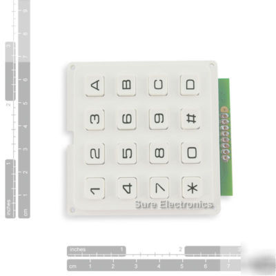 16 buttons keyboard keypad use key matrix pic avr stamp