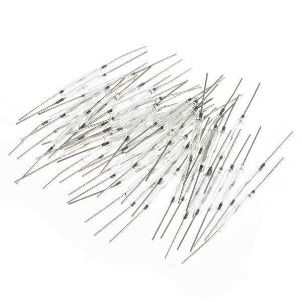 50 x hyr-2001 spst glass magnetic reed switches rhodium