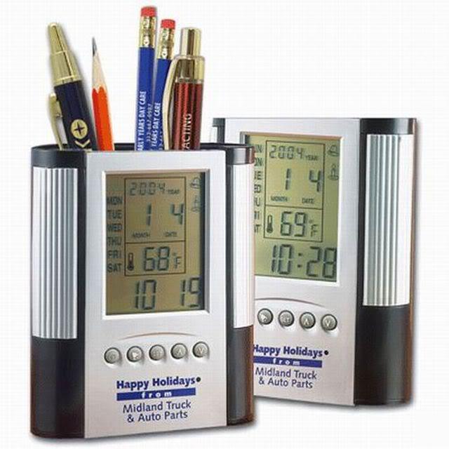 2 - desk caddy~clock~temperature~day~date~alarm~timer