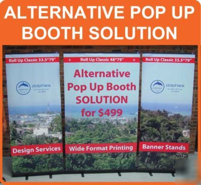 Alternative pop up stand booth solution + free prints 