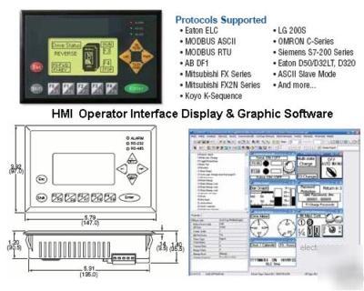 Hmi plc operator interface w software and manuals eaton