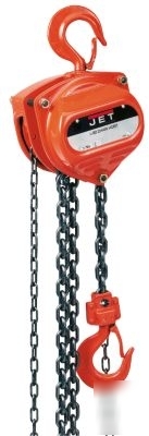 New jet l-90, 10 ton, hand chain hoist, 20' lift 101565 