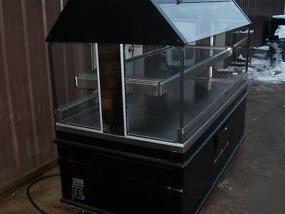 Custom deli hot food display case warmer chicken