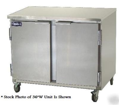 Leader 2-door s/steel worktop nsf low boy cooler 48