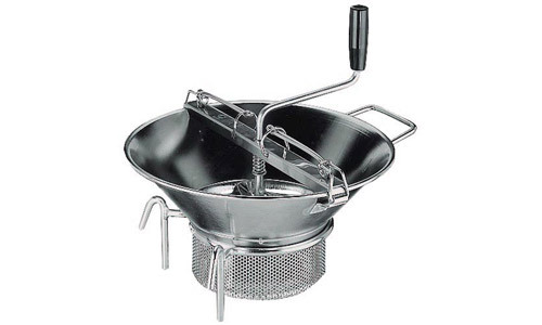 Paderno food mill #5, s/s, 8 quart w/3 mm sieve