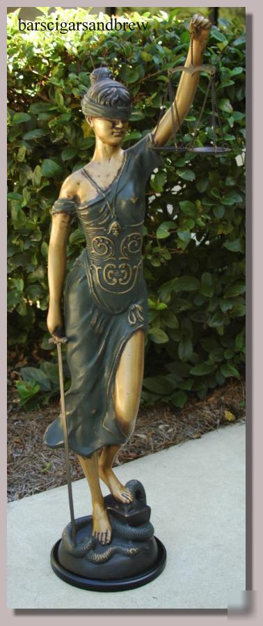 Big bronze lady justice statue old fnsh scales