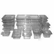 Clear food pan - 1/6 size - 2-1/2'' deep