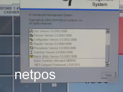 Mciros workstation 4 WS4 touch terminal 500614-001E