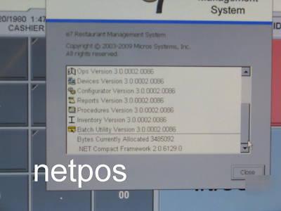 Mciros workstation 4 WS4 touch terminal 500614-001E