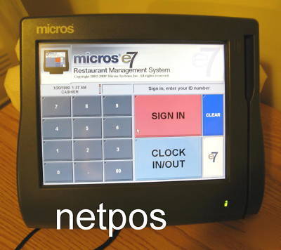Mciros workstation 4 WS4 touch terminal 500614-001E