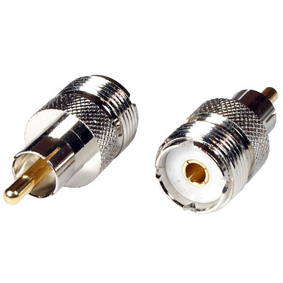 Uhf female (so-239) to rca male coaxial adapter