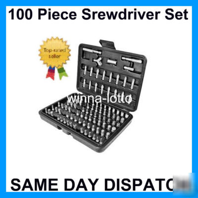 100 piece screwdriver tamperproof torx bit set