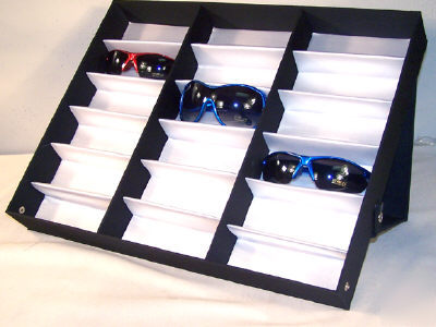 Sunglass display tray w cover portable sales tool rack