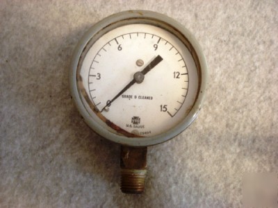 Vintage usg gauge grade d cleaned gauge 0-15 #29494