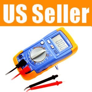 Digital multitester multimeter ac dc ohm volt lcd meter