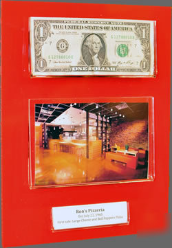 First dollar wall display plaque