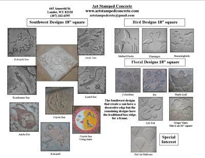 Liquidating decorative concrete stamps/molds business