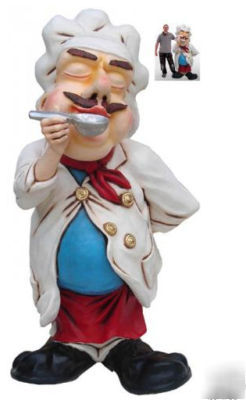 Cook w/ spoon - restaurant decor large statue outdoor 