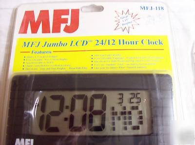 Mfj 118 - 24/12 jumbo lcd calendar clock