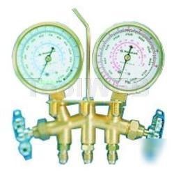 Mastercool 35772 brass manifold gauge set w/ 72