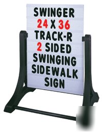 Swinger sidewalk changeable message board sign