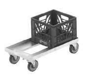 New aluminum milk crate dolly - one 13 x 19 crate