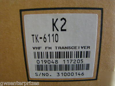 New in box kenwood tk-6110 vhf w/ kpg-59D software