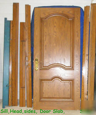 New red oak jeld wen iwp wood entry door 3-0 x 6-8 