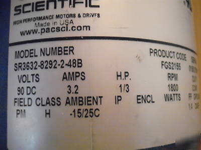 Pitney bowes pacific scientific SR3632-8292-2-48B motor