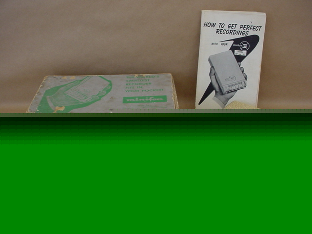 Minifon P55-beautiful 1950S spy voice recorder-w/box