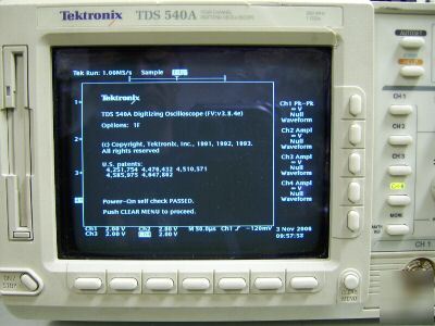 Tektronix tds 540A TDS540A scope, nist-calibrated
