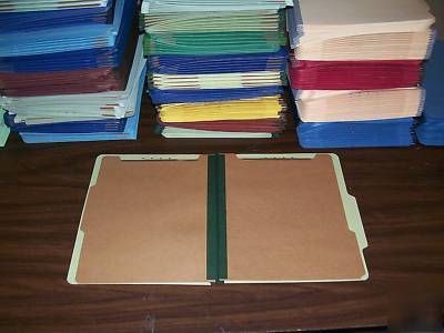 30 legal size, 4 part, end tab classification folders