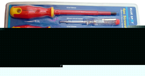 6PCS 1000V insulated screwdriver set inc circuit tester