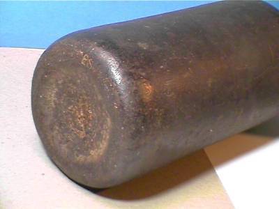 Mercury flask & plug tall antique iron mining idria aus