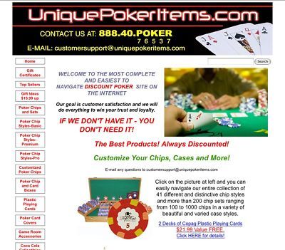 Poker website for sale - uniquepokeritems.com