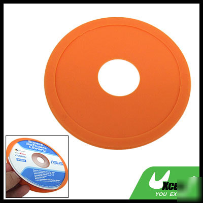 Stylish orange cd vcd dvd silicone skin storage holder