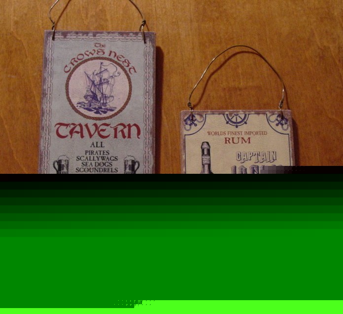 2 pirate tavern pub bar rum ship nautical sailing signs