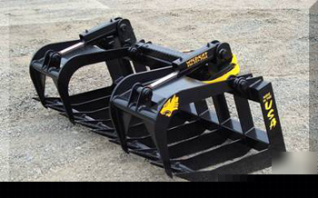 72 inch skid steer heavy duty brush grapple attachment