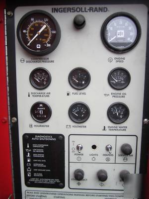 '96 ingersoll rand 1600 cfm diesel air compressor used