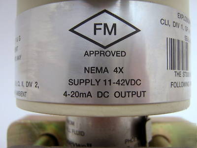 Honeywell pressure transmitter 0-125 psi, model STG944 