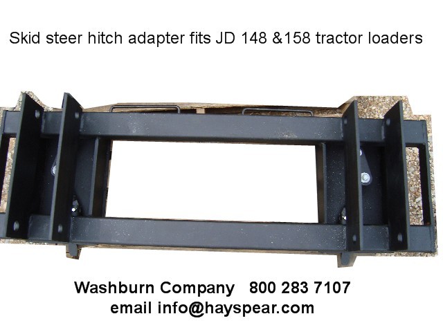 Quick attach adapter jd 148 & 158 loader to skid-steer