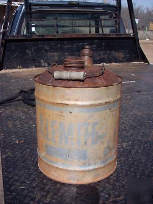 Vintage alemite oil can 5 gallon tank
