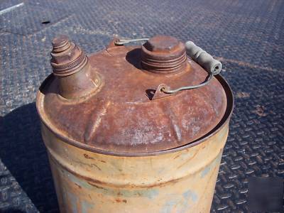 Vintage alemite oil can 5 gallon tank