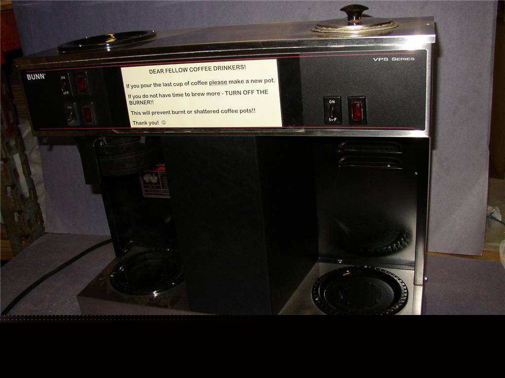 Bunn commercial coffee maker 3 warmer machine vps black