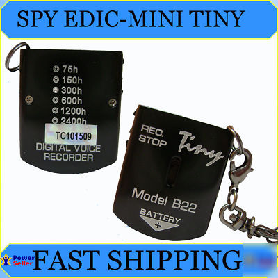 Edic-mini tiny B22 300HR spy voice recorder +2 gift