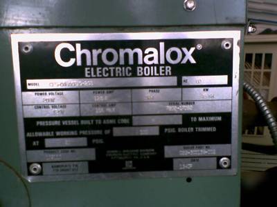 Electric boiler by chromalox