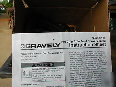 Gravely pro chip auto feed conversion kit