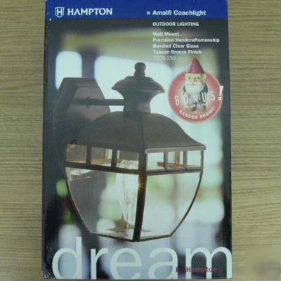 Hampton lantern outdoor light fixture tuscan bronze